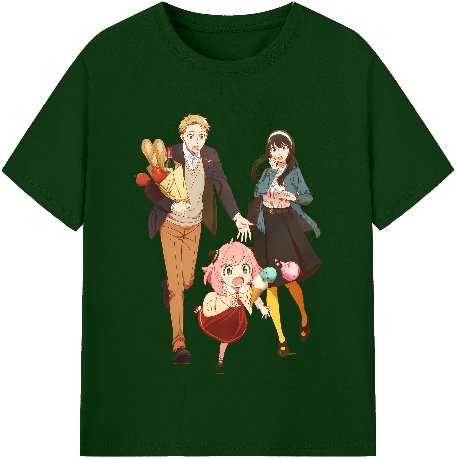 （画像用） SPY×FAMILY间谍家家酒 綿100％半袖Tシャツ（フロントプリント）